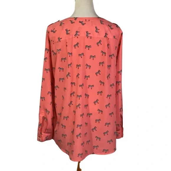 NWOT ❤️ Charter Club - Fun Zebra Print Blouse - 0X & XL - Picture 4 of 6